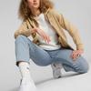Puma Solid Color Casual Loose Full Zip Hooded Long Sleeve Sweatshirt Women Sweatshirt Brown 676003-84