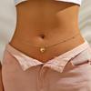 New Bohemian Style Waist Chain Heart Beads Hollow Out Body Chain Beach