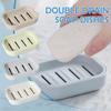 Japanese Soap Dish Bathroom Soap Storage Box Kitchen Dispenser Travel Holder Drain Easy Clean Sponge Waterproof Rack Soap S C0P1