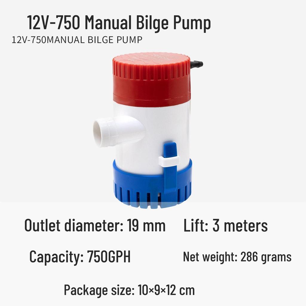 12V Automatische Marine-Bilgenpumpe - Kompakte Tauchwasserpumpe für Yacht/Wohnmobil für niedrige Wasserstände