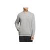adidas Solid Color Crew Neck Logo Long Sleeve Sweatshirt Men Sweatshirt Gray IA2608