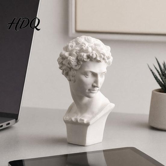 Classic Greek Sculpture Bust Statue Ornaments Resin for Art Studio Decor