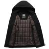 Winter Men's Padded Coat Medium and Long Hooded Middle-aged Wear Business Casual Padded Coat Men's Padded Jacket
