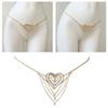 Heart Shap Layered Waist Chain with Tassels Designing, Belly Jewelry Hip Decoration for Parties and Everyday Wear