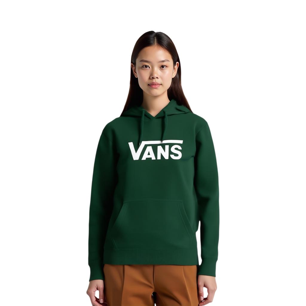 Vans Pullover Hood Logo Comfortable Breathable Warm Hoodie Unisex Hoodies Green VN0A54N8EEI