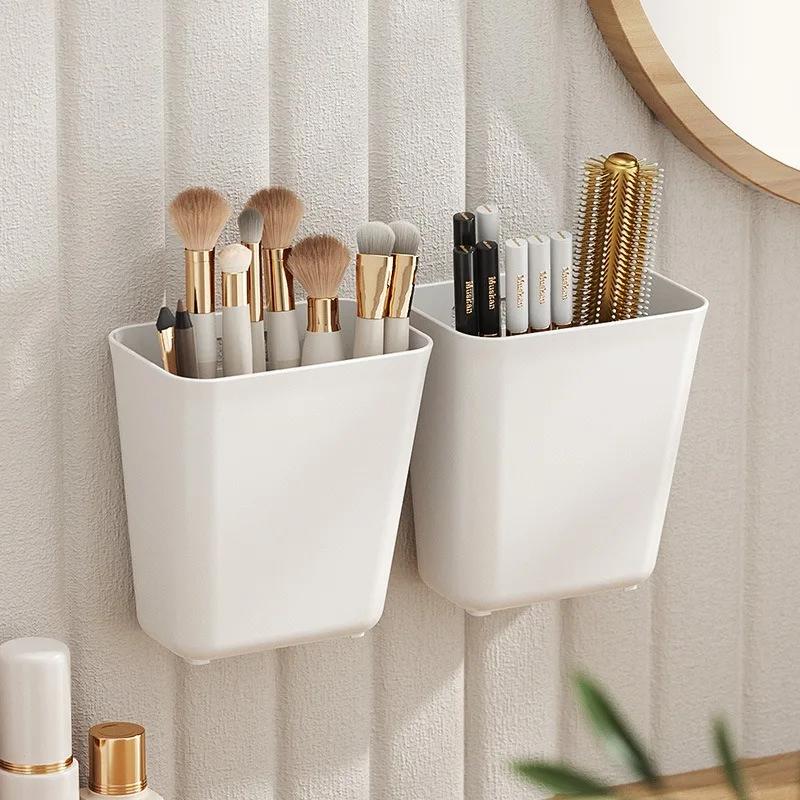 Multifunctional Plastic Kitchen Storage Organization Punch Free Wall-Mounted Cabinet Storage Box for Home Kitchen Accessories