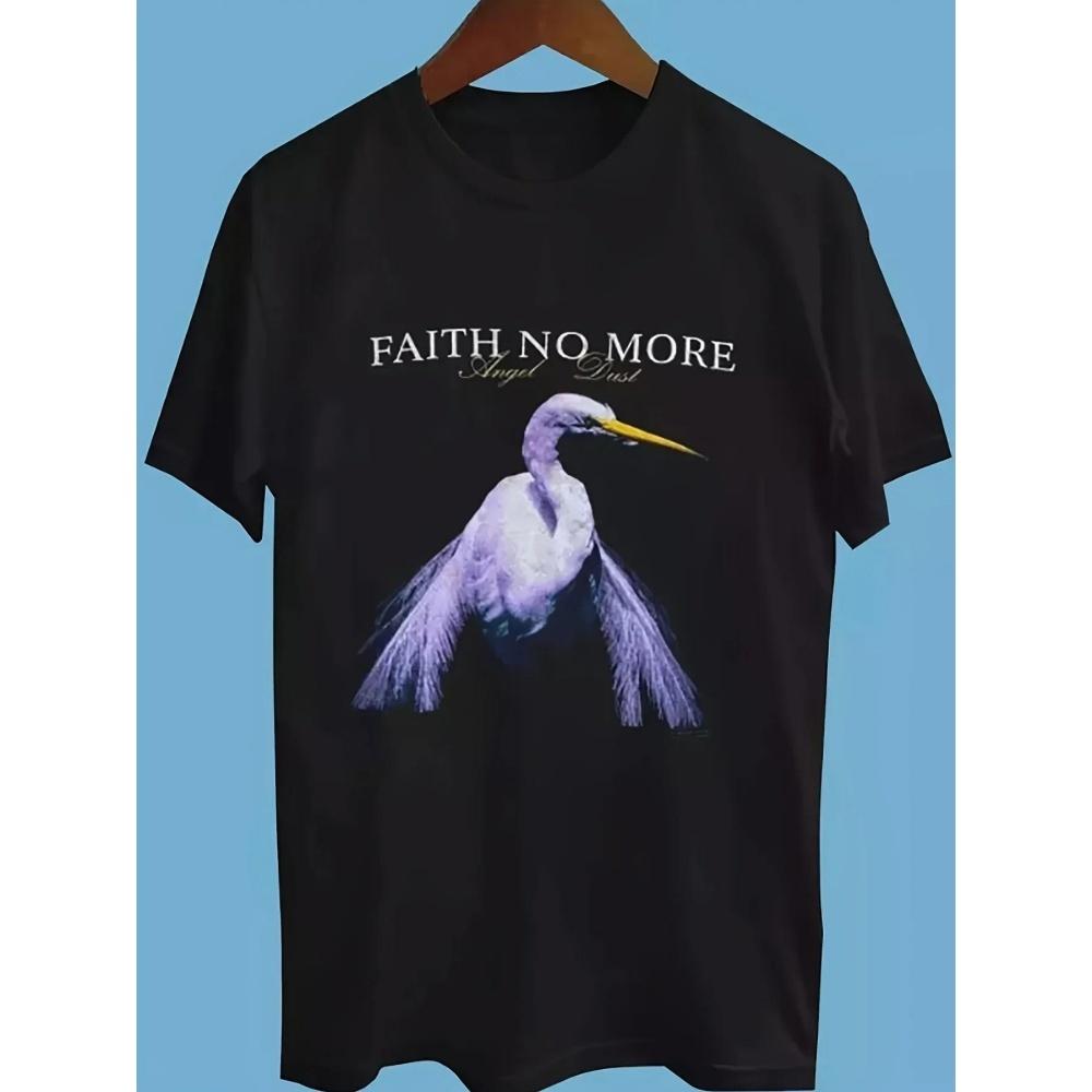 Ретро-футболка Faith No More Angel Dust Tour - Унисекс атрибутика группы S чёрный