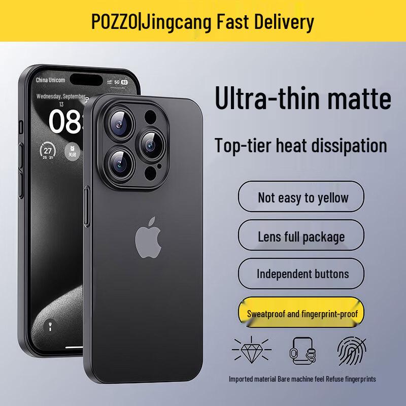 Сверхтонкий матовый прозрачный чехол для iPhone POZZO iPhone 13 Pro
