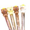Cute Bear Ballpoint Gel Ballpoint Fine Indigo Set of Stylish Bear Animal Cute Writing Ballpoint Easy to Write School Present Pen, Pen, 0.5mm Line,