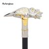 Golden White Lizard Chameleon Tongue Cane Fashion Decorative Walking Stick Gentleman Elegant Cosplay Cane Knob Crosier 93cm
