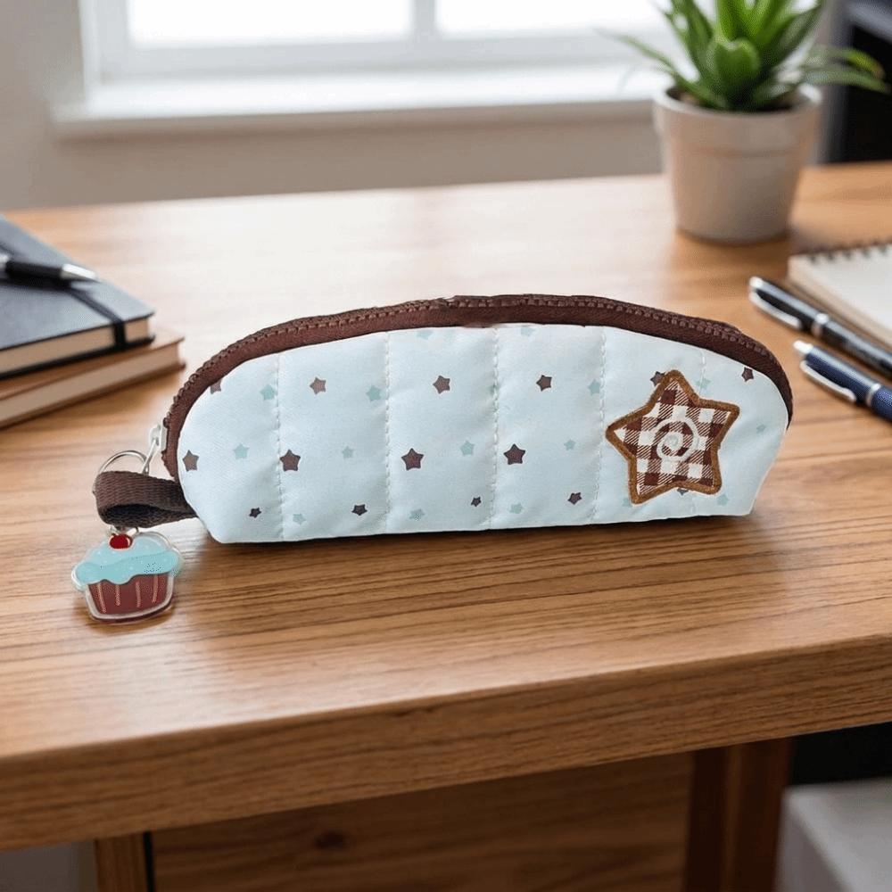 Cute Star Star Pencil Pouch Portable Stationery Storage Case Cartoon Stationery Bag Primary School