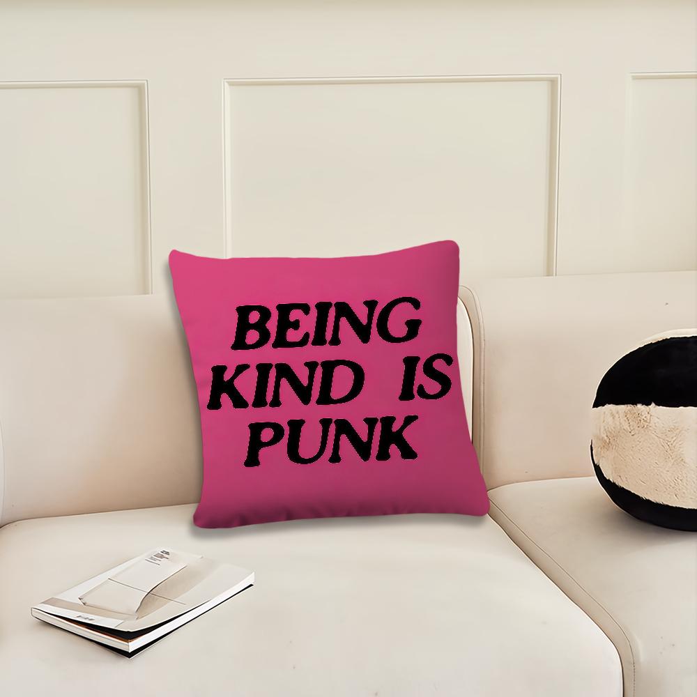 Being Kind is Punk cushion cover Pillow Cover Decoration Room Home Sofa living Office Car Nordic Simplicity