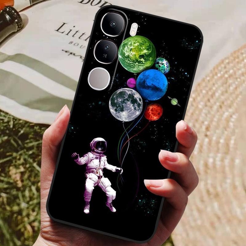For Vivo V40 Lite 4G 5G V40Lite (IDN) V40E V 40 SE Case Luxury Painted Phone Silicon Back Cover For Vivo Y200 Y300 Cases Shell