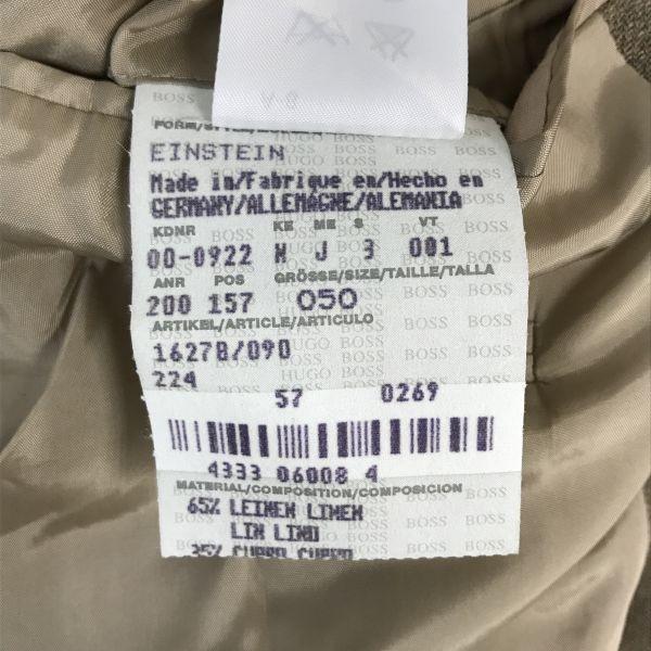Made in Germany HUGO BOSS Linen Blend Tailored Jacket Men’s L Beige(USED)