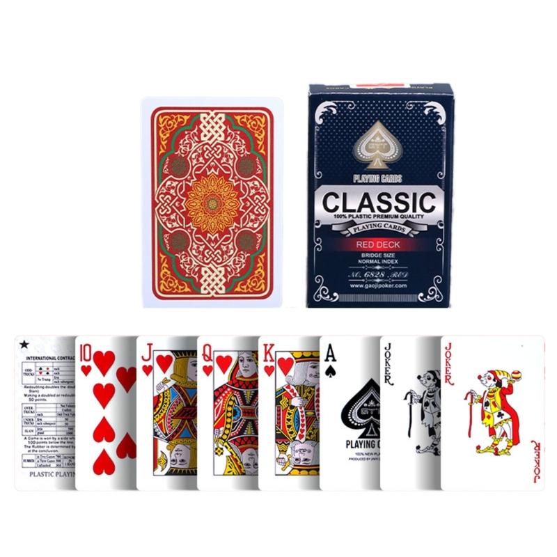 

PVC Waterproofs Film Playing Card Plastic Playing Card Board Games Poker Card Practical Gift for Adults and Seniors