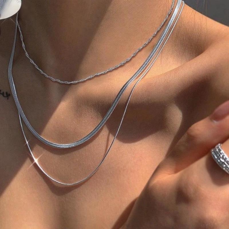 Chic Meerdere Lagen Lange Metalen Kwastjes Ketting Ketting