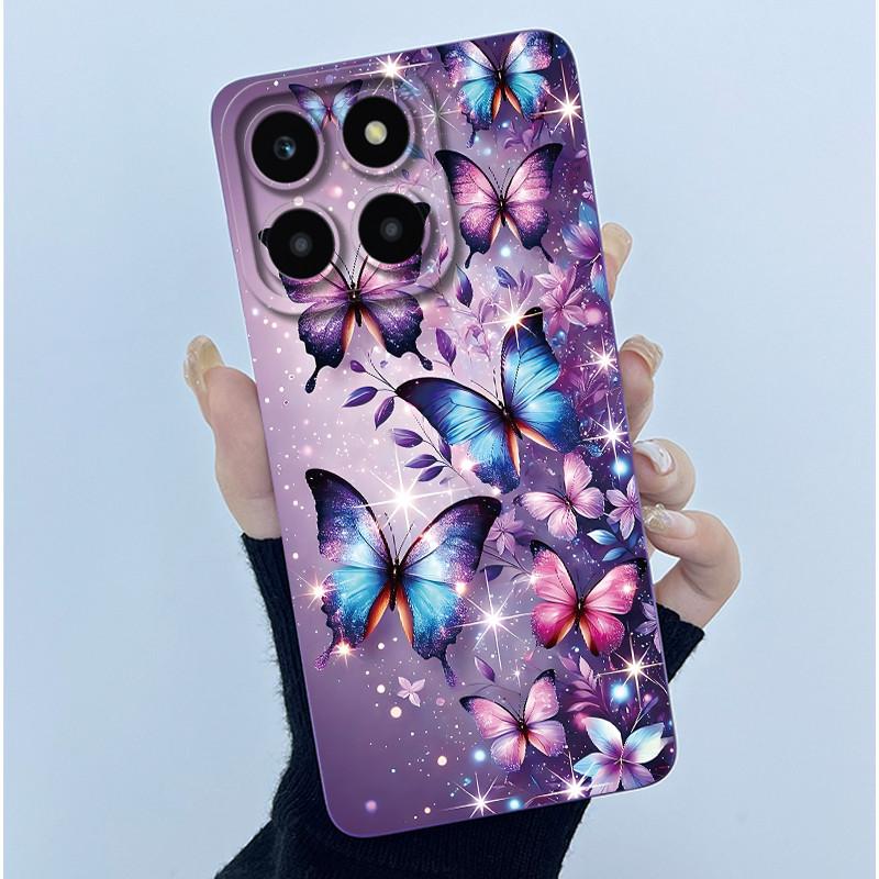 For Honor X6a X6b X6c X6 X6s Case Simplicity flower Soft Silicone Cover For HonorX6a X 6B X6 b Shell Lens Protective Phone Funda
