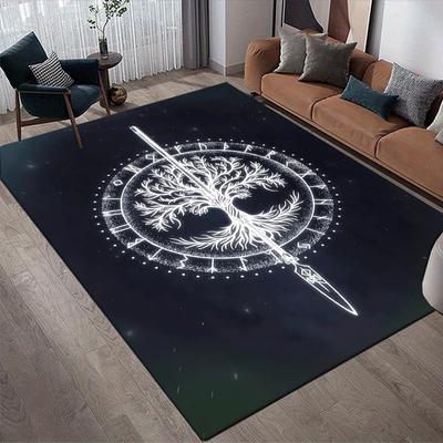 1pc The Sacred Tree of Life Print, Design Indoor Area Rug - Soft, Anti-Slip, and Durable Gaming Room Decor for Bedroom, Living Room