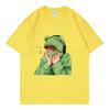 Spring and Summer Unisexs and Unisexs Casual Loose Fitting Tshirt Short Sleeved Cartoon Cute Pet Printed Unisexs Tshirt