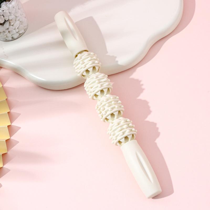 1pc Yoga Massage Roller Stick - Manual Deep Tissue Massager for Muscle Relaxation, Leg Slimming & Calf Stretching