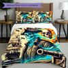 3pcs Duvet Cover Set (1*Duvet Cover + 2*Pillowcase, Without Core), Captain Jack Sparrow Print Bedding Set, Bedroom Decor, All‑Season, Gift