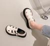 Baotou Sandals Women's 2025 New Summer Platform Versatile Hole Retro Woven Pig Cage Shoes French Roman Shoes