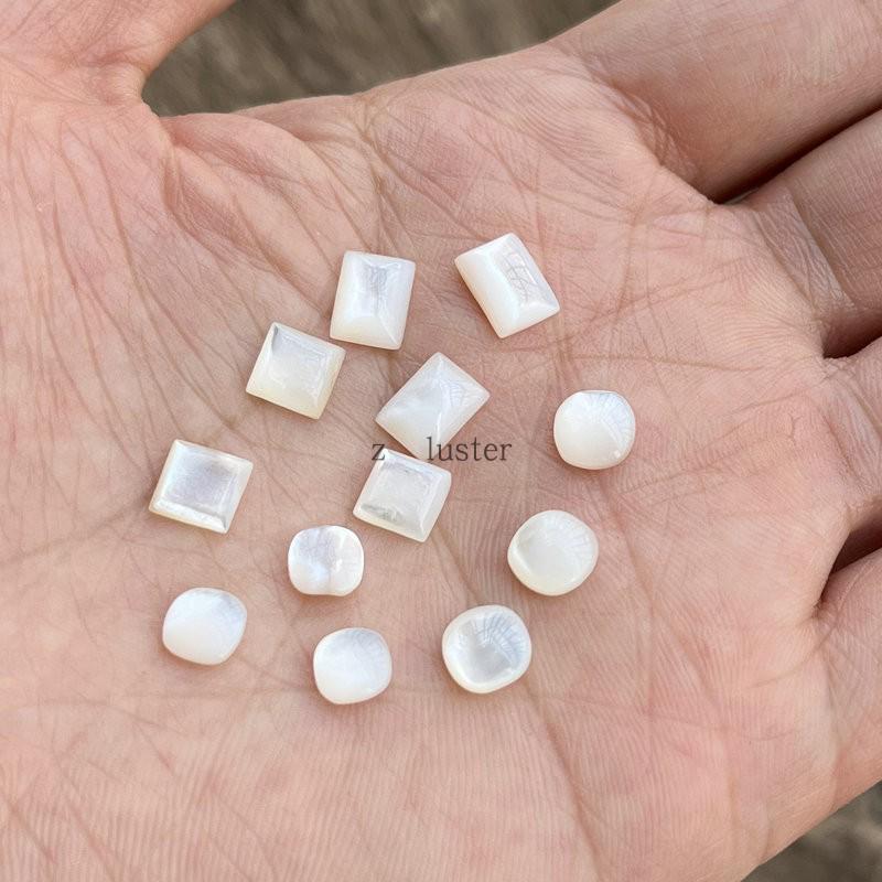 Natural White Mother-of-Pearl Patch Earring and Jewelry DIY Accessories