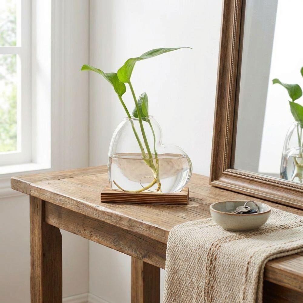 Transparent Hydroponic Glass Vase Decorative Tabletop Plant Vase Mini Terrarium Desktop Decoration