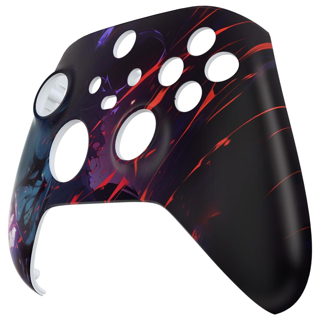 custom front housing shell for Xbox Series featuring a heavy cover faceplate for Xbox Series and Xbox Core not Dark eXtremeRate's X/S, horror-inspired