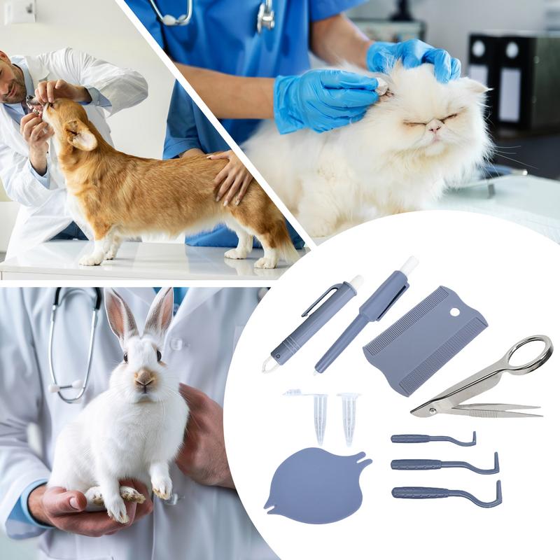 Tick Remover For Dogs Pet Flea Puller Set Multifunctional Ergonomic Flea And Tick Remover Kit For Dogs Cats And Multi-Pet
