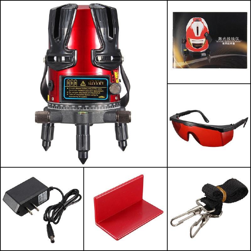8 Line Professional Automatic Self Leveling Rotary Laser Level Beam Meter Portable Measure Kit