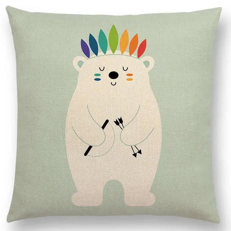 Latest Cartoon Animals Interesting Deer Panda Sheep Bulldog Chameleon Colourful Cushion Cover Car Sofa Throw Pillow Case