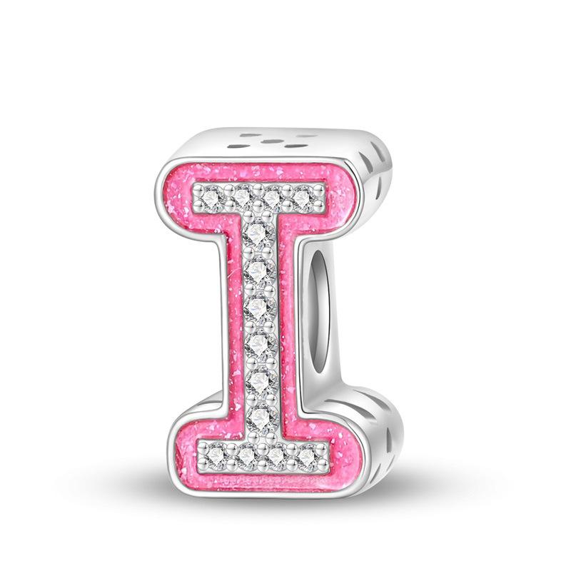 Fashion Barbie Pink Alphabet Beads DIY Bracelet Jewelry Making Kit with Charms