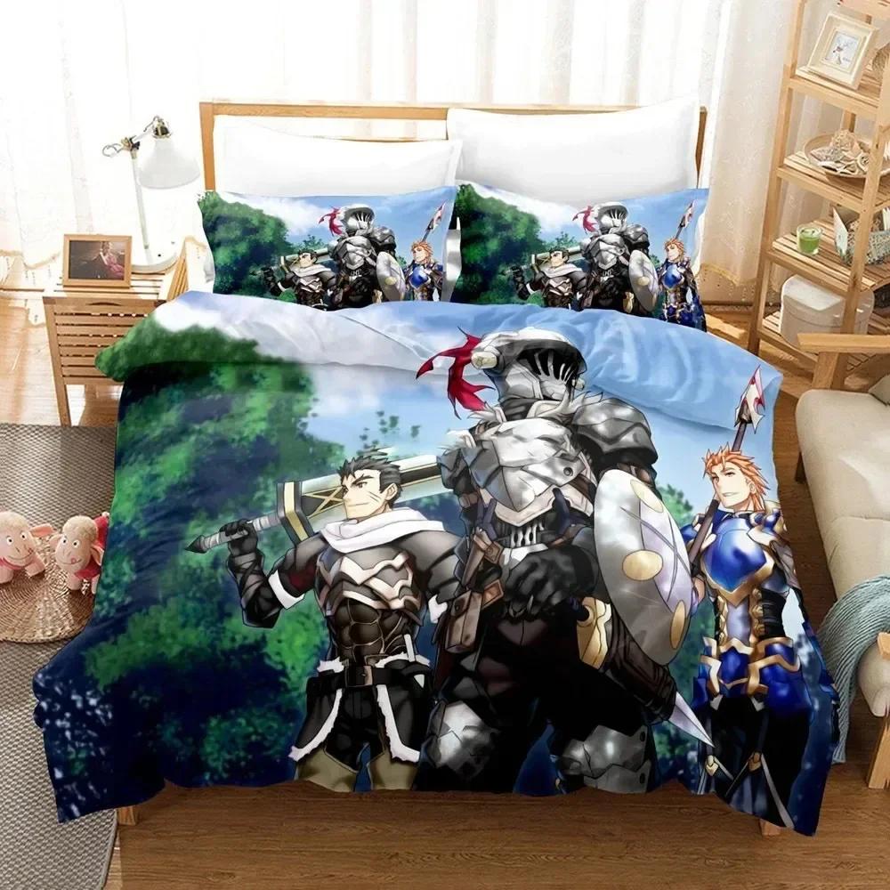 Anime Goblin Slayer Bedding Set Girl Bed Linen Quilt Duvet Cover Sets Home Decor Single Queen King Size Gift Kids Kawaii Cartoon