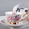 Ceramic European Coffee Cup and Saucer Small Fresh Bone China Ceramic Cup  Mug Afternoon Tea Flower Tea Cup 200ML DXUIALOI Gift