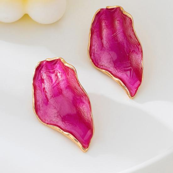 1 Paar Damenohrringe Mehrschichtig Gebrannt Bunt Durchscheinende Textur Emailleglasur Ohrringe Blütenblattdesign Antiallergische Ohrringe Schmuck Geschenk