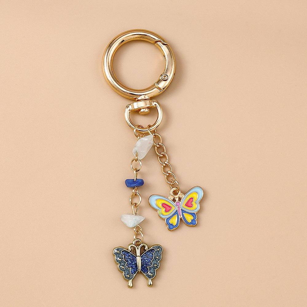 Cute Enamel Flower Butterfly Women Girls Love  Pendants Decor DIY Handmade Jewelry Gifts Bag Charm