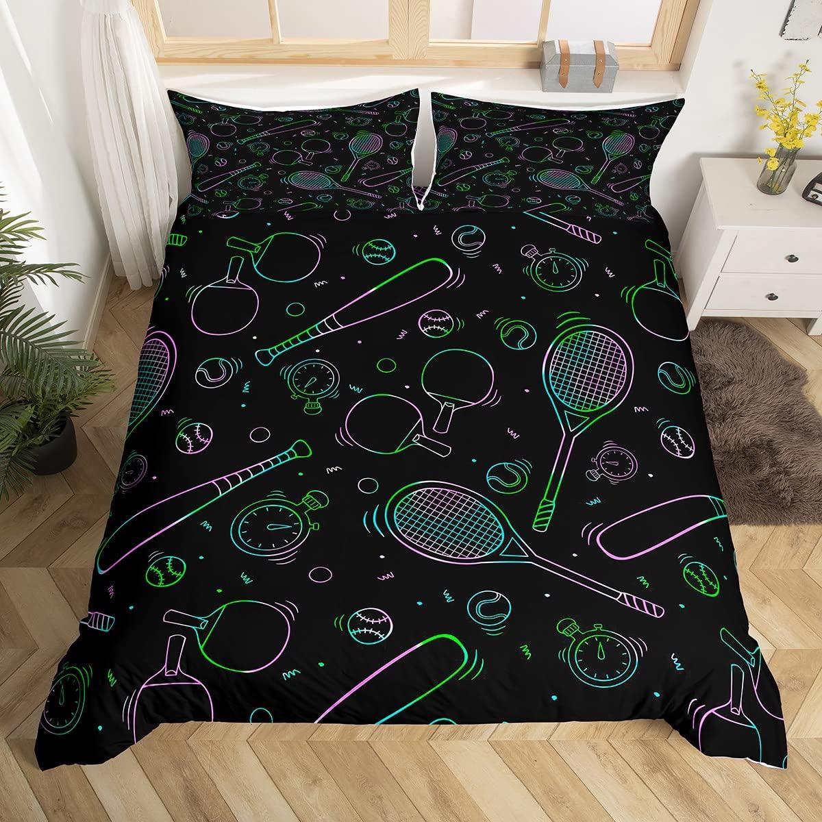 

Comforter Cool Table Tennis Soft S Player Ball Sports Printed Kids Adults Bedding Sets For Bedroom S Queen King Size Comforter (quilt)-EU Single(135*200cm)3pcs