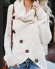 Women's High Neck Solid Color Knit Pullover Sweater 2026