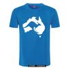 Cool Australia Map Kangaroo T Shirt Men Cotton Oneck Hip Hop Tops Harajuku Streetweaarr Australia Tshirt