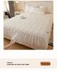 Princess Style Wool Lace Bed Skirt Cover - Non-Slip All-Season Thickened Mattress Protector for Single Beds