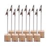 10pcs Wood  Metal Photo Alligator Clip Memo DIY Wires Picture Holder Table Stand