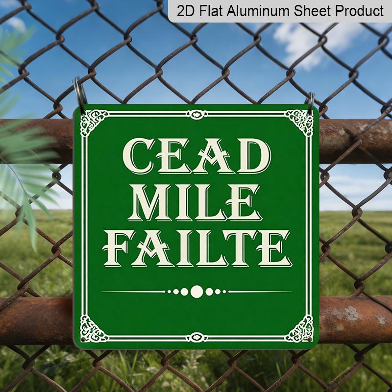 

2D Flat 1pc, Welcome Home Decoration, Traditional Greeting Sign, Vintage Aluminum Sign, Home Wall Decor, Day Decoration, Suitable Entrance, Hallway 20*20cm