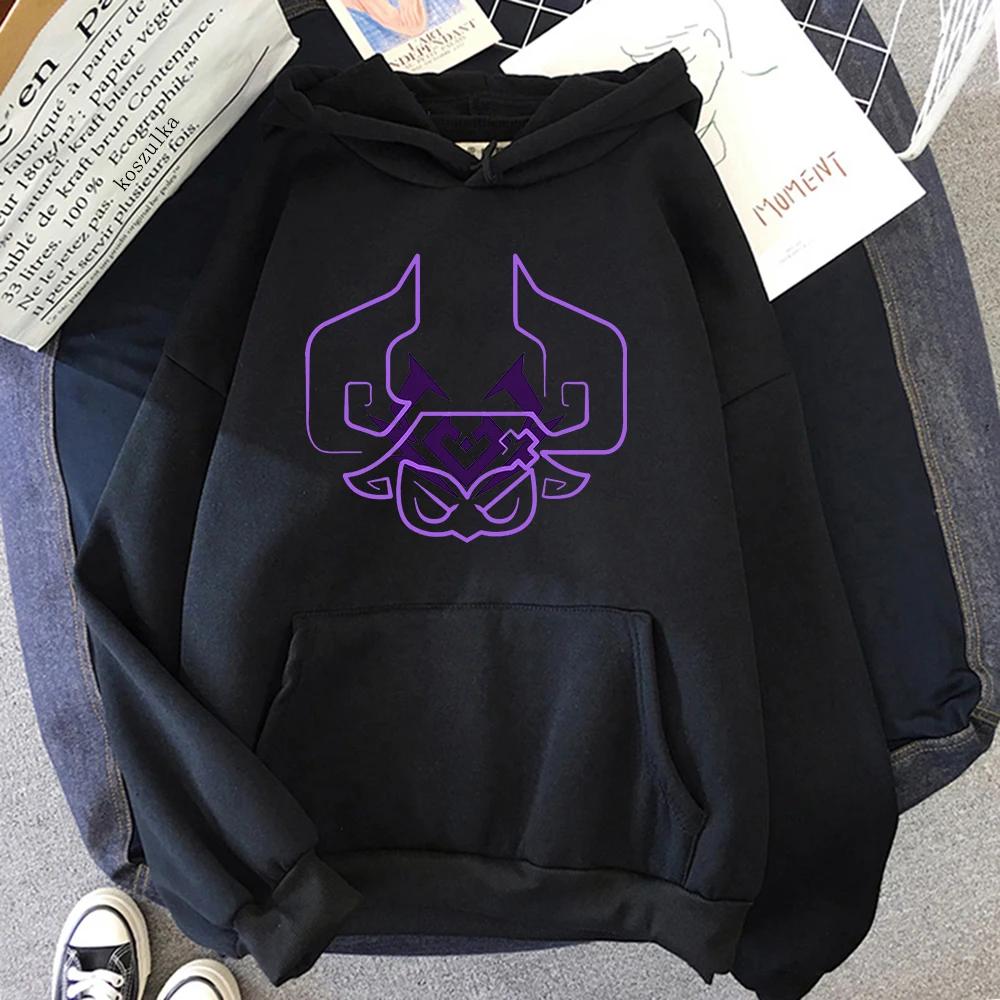 Genshin Impact Varesa Anime Hoodie Men Retro Sweatshirt Autumn/Winter Kawaii Retro Casual Sweatshirt