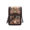 Bolso bandolera retro de lino bordado para mujer 2025