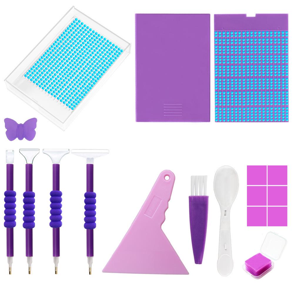 Multifunctional Diamond Painting Flip Tray & Funnel Set – DIY Embroidery Tool