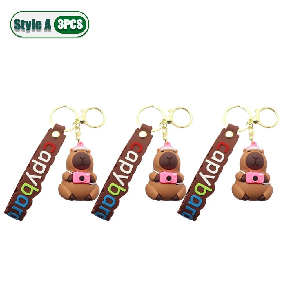 1-20 STÜCKE Niedlicher Capybara Schlüsselanhänger Mode Taschenanhänger Niedliches Tier Schlüsselanhänger Zubehör für Mädchen Kinder Rucksack Dekoration Geschenkidee