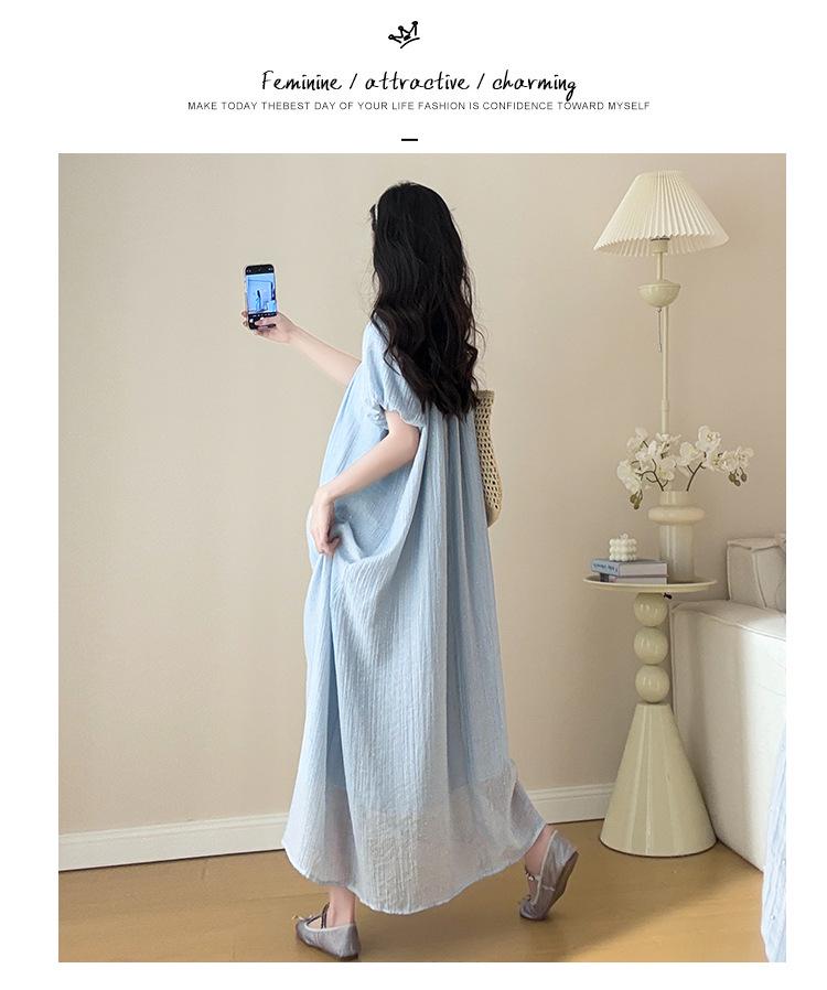 2026 Stylish Mid-Length Loose Maternity Dress for Summer Outings