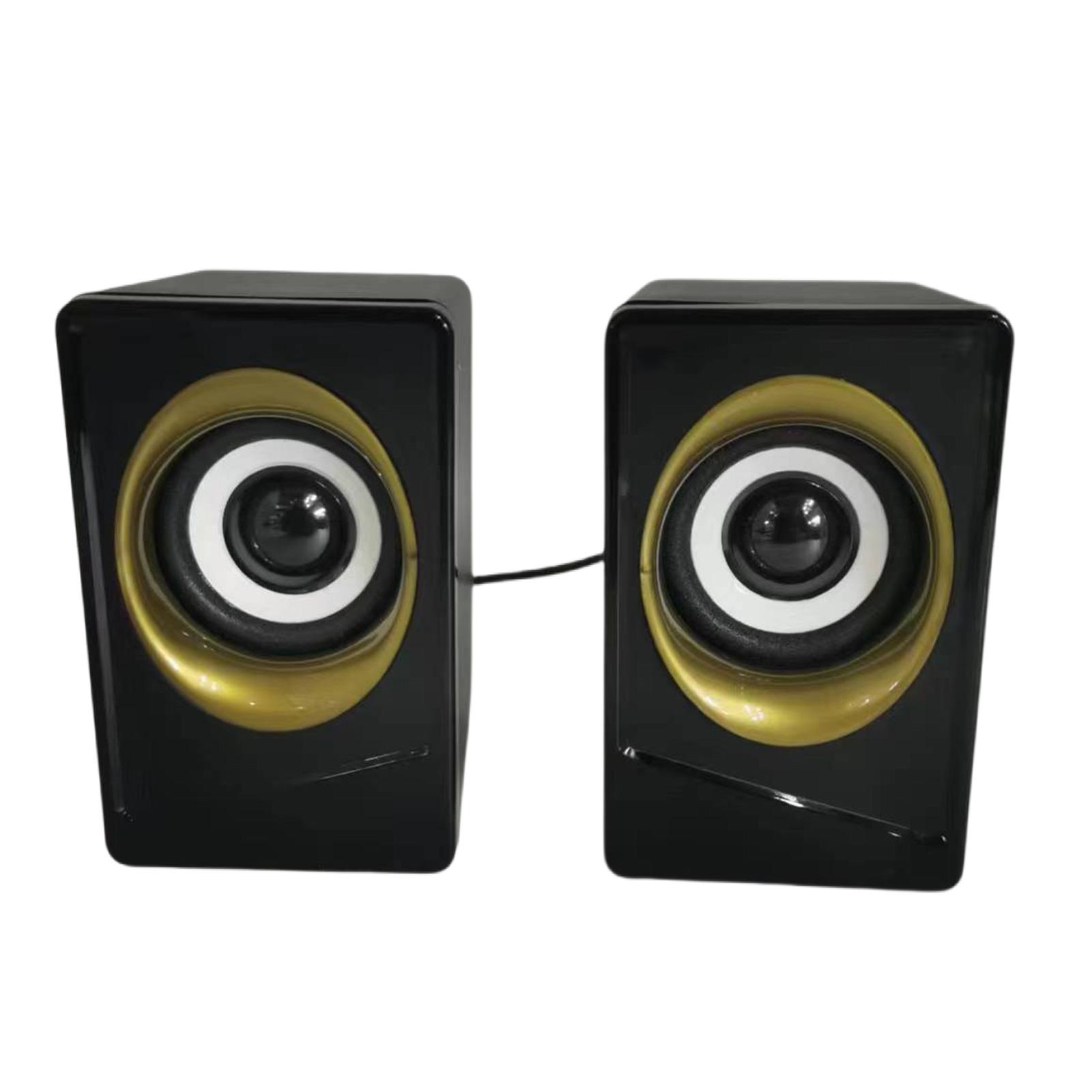

Desktop Computer Speakers System USB Connection Space Saving Small Speakers Big Q Egg Subwoofer золотий
