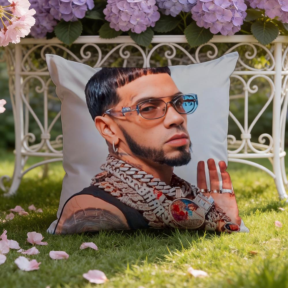 Rapper A-Anuel AA Cushion Cover Home & Car Dual-Scene Pillow Cover: Reversible for Premium Comfort